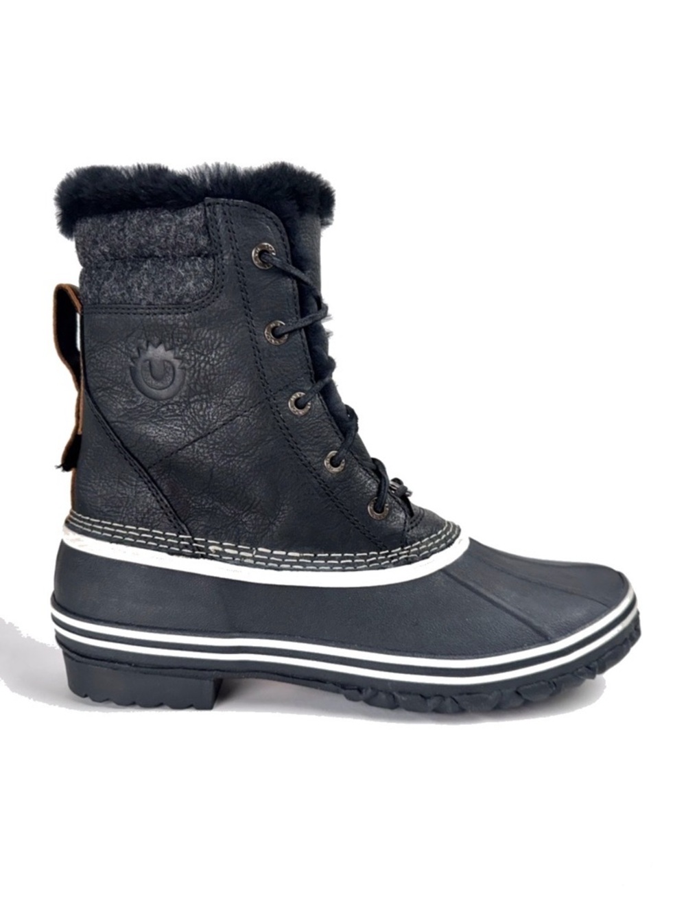 Ulu Waterproof Insulated Winter Boots – Leather & Rubber Snow Boots | Size 11